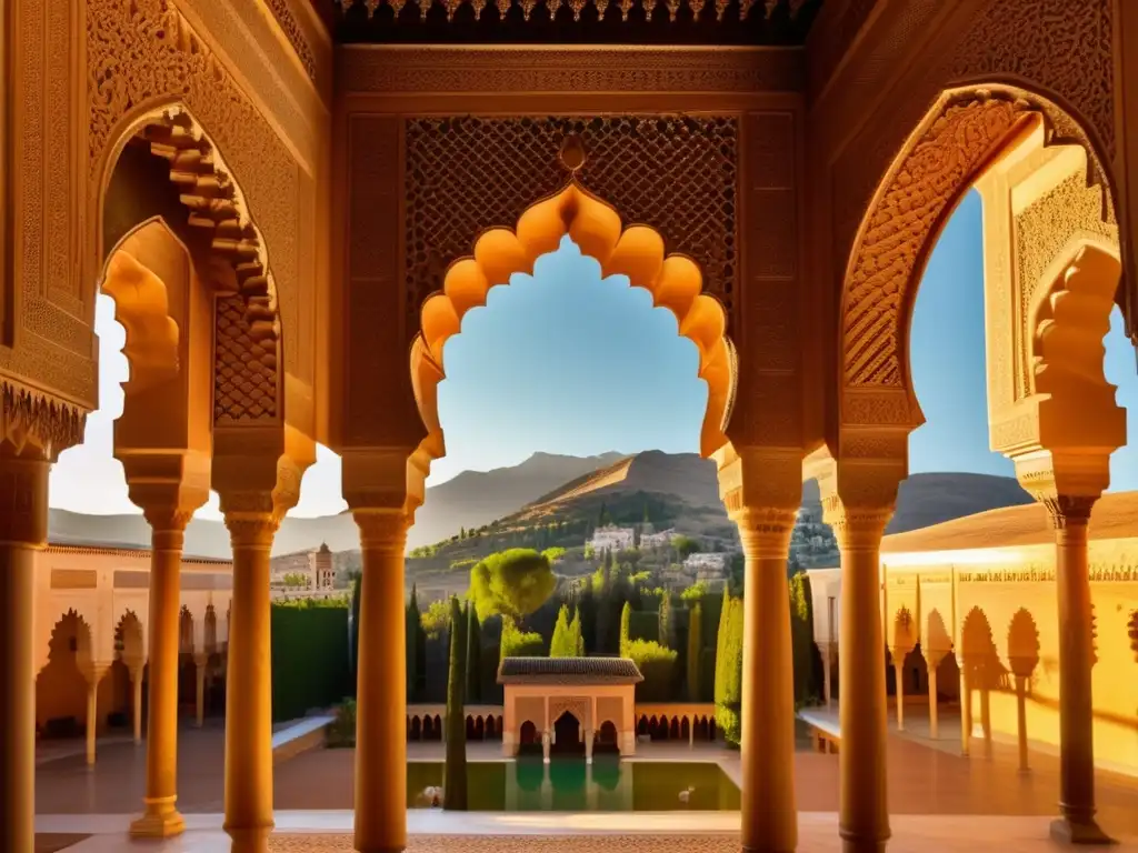 Un impresionante 8k de la cautivadora arquitectura de la Alhambra en Granada, España