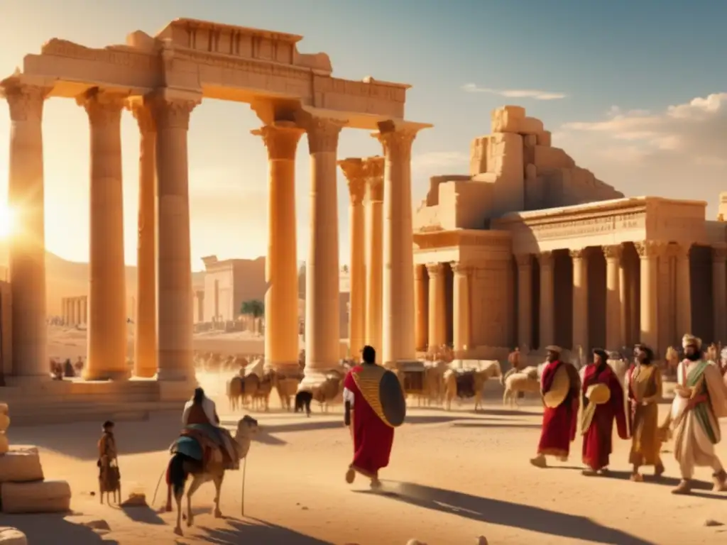 Una impresionante imagen en 8k de la antigua ciudad de Palmira durante el reinado de Zenobia reina guerrera Palmira Roma
