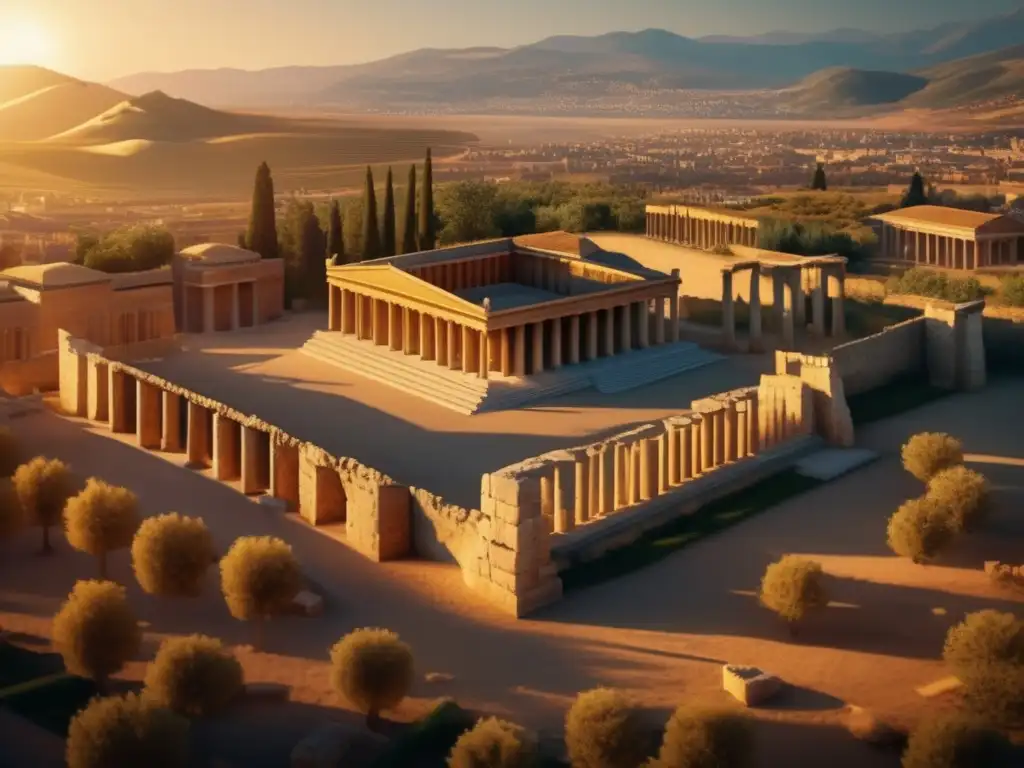 Una impresionante imagen en 8k de la antigua ciudad de Pella, el lugar de nacimiento de Alejandro Magno