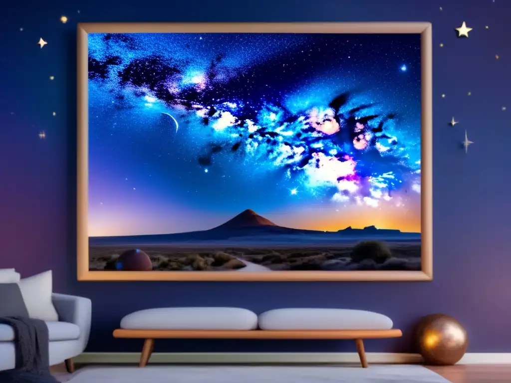 Una impresionante imagen 8k del cielo nocturno con la Vía Láctea en el horizonte
