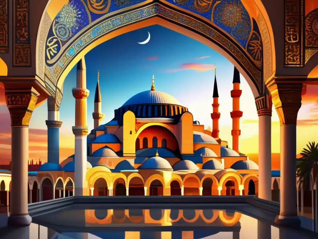 Un impresionante mural digital de la Hagia Sophia captura la grandeza arquitectónica y los detalles intrincados de los mosaicos bizantinos