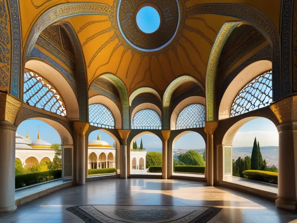 Un impresionante panorama del Palacio de Topkapi en Estambul, Turquía, resalta la influencia de Suleiman el Magnífico en el Imperio Otomano