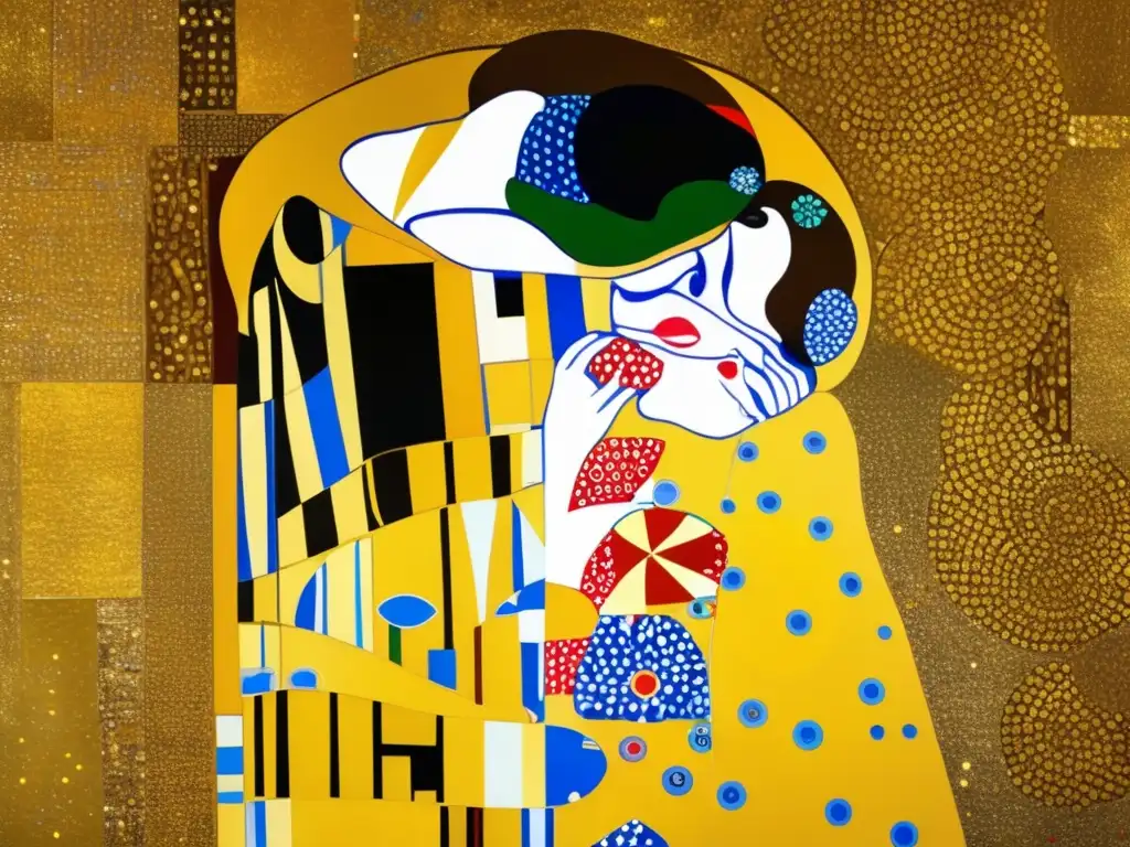 Una impresionante representación en alta resolución de 'El beso', la famosa pintura de Gustav Klimt