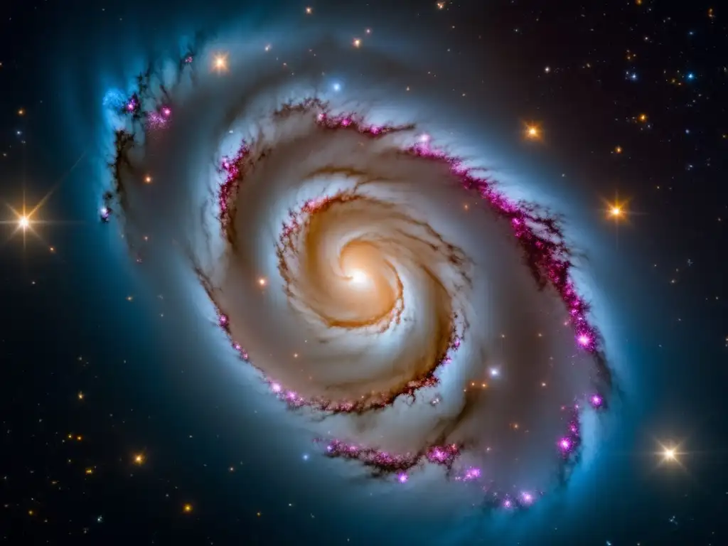 Un impresionante retrato de un distante cúmulo de galaxias capturado por el Telescopio Espacial Hubble, mostrando la vastedad y belleza del universo