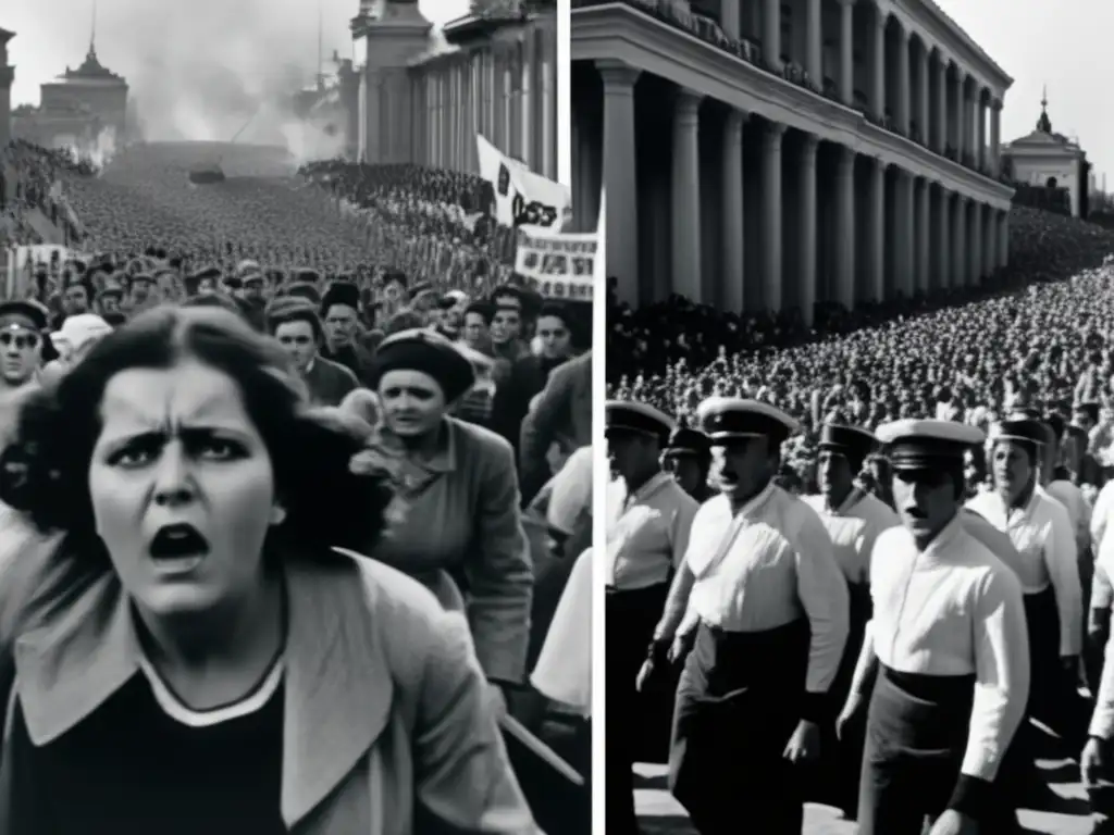 Influencia perdurable cine Sergei Eisenstein: Imagen con la impactante escena de Odessa Steps y protesta contemporánea
