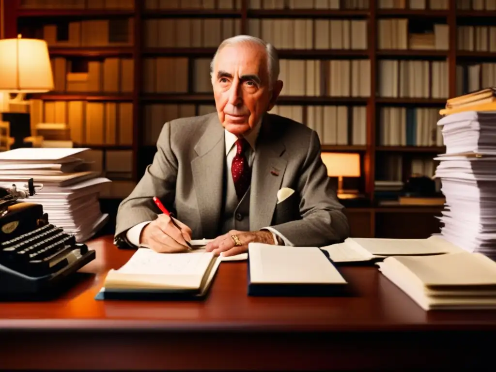 El icónico Gay Talese inmerso en la meticulosidad del periodismo literario, rodeado de papeles y herramientas de escritura