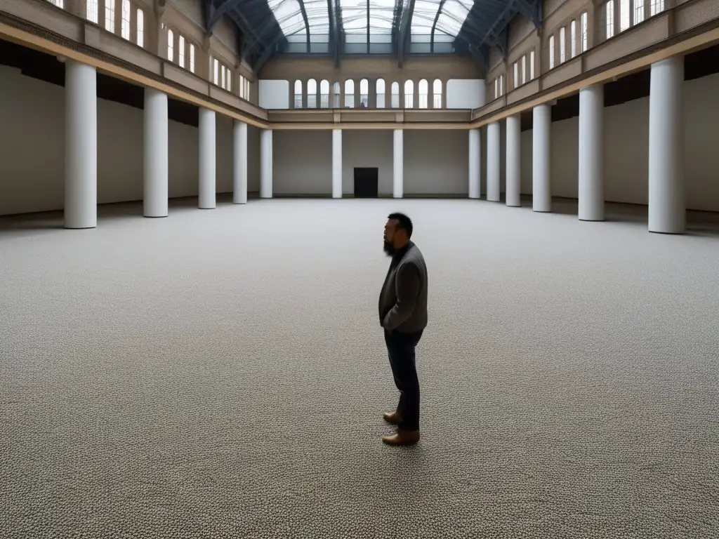 Una instalación impactante de Ai Weiwei en la Tate Modern de Londres, con miles de semillas de girasol de porcelana