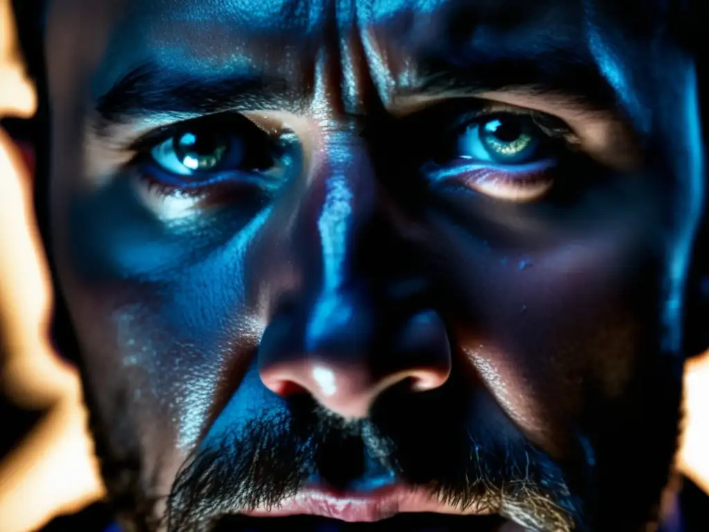 La intensidad emocional del cine de Darren Aronofsky se refleja en el rostro del personaje, con lágrimas y una iluminación dramática