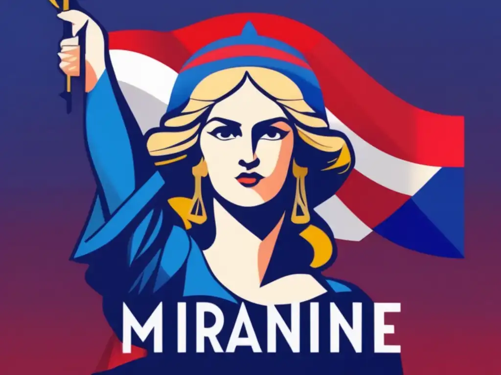 Una interpretación poderosa y moderna de Marianne, símbolo de la Revolución Francesa