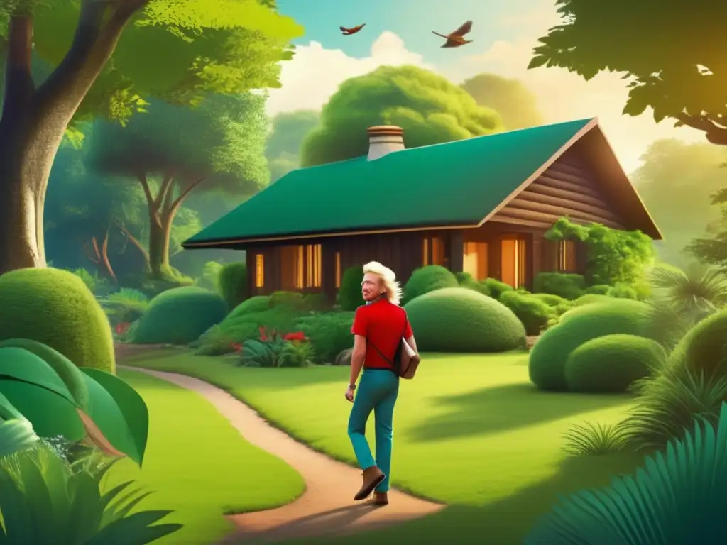 Un joven Richard Branson explora su hogar de infancia, rodeado de naturaleza