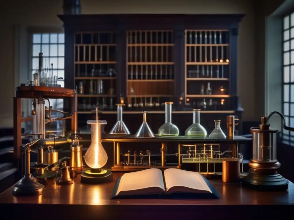 En el laboratorio de Michael Faraday, la atmósfera misteriosa se ilumina con chispas eléctricas