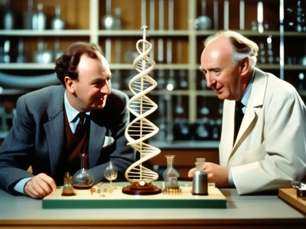 En el laboratorio, Watson y Crick descubren la doble hélice del ADN