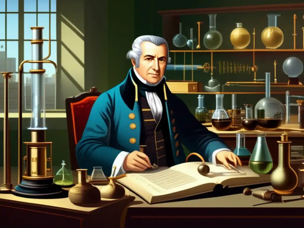 En su laboratorio, Alessandro Volta crea la invención de la batería eléctrica