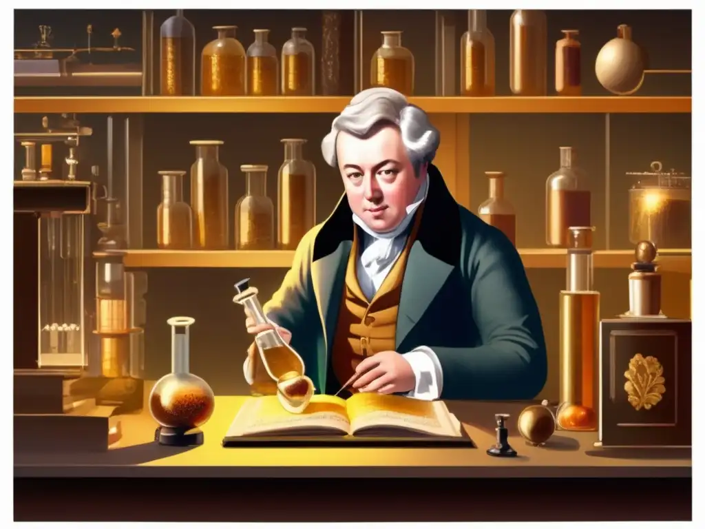 En su laboratorio, Edward Jenner meticulosamente desarrolla la primera vacuna contra la viruela