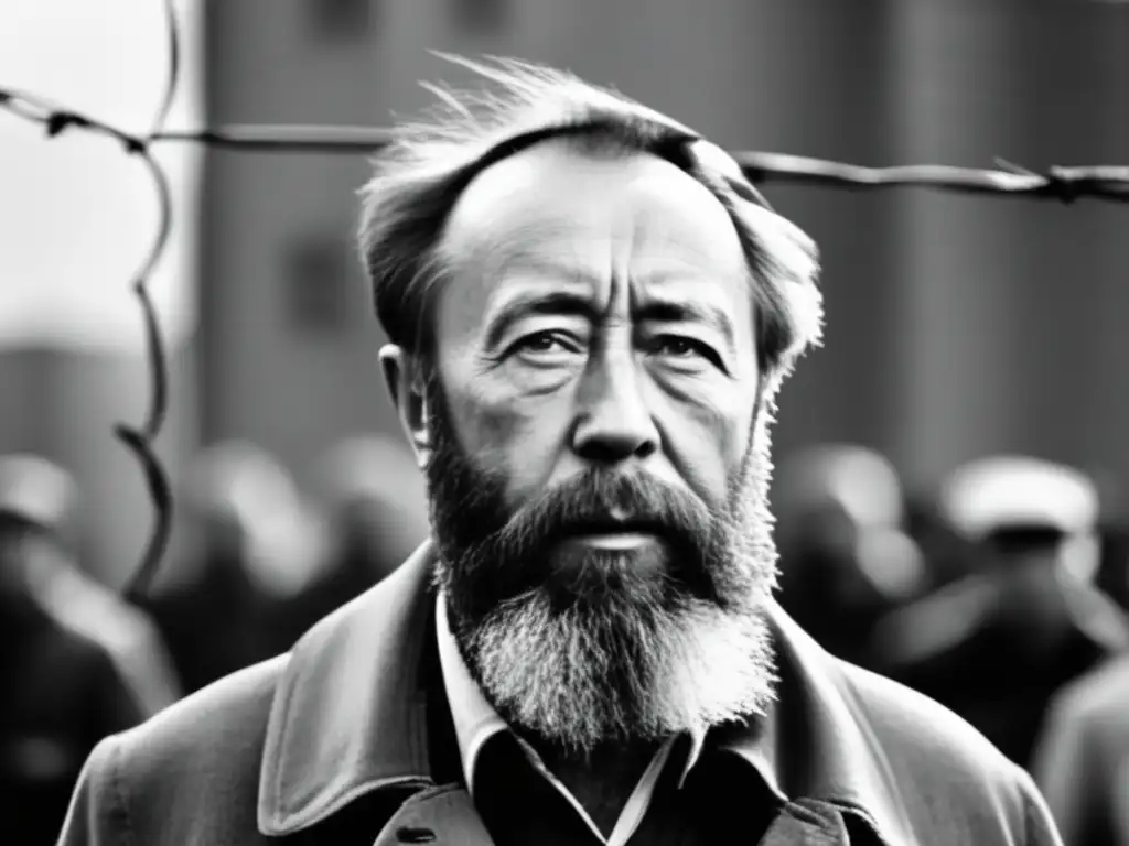 El legado de Aleksandr Solzhenitsyn lucha por la libertad de expresión cobra vida en esta impactante fotografía en blanco y negro