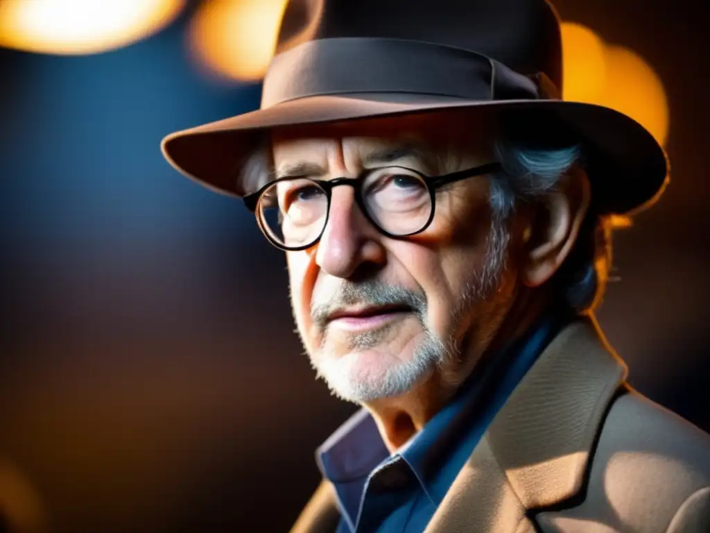 El legendario director Steven Spielberg dirige una escena crucial con determinación