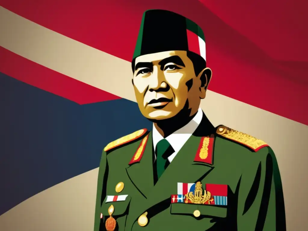 Sukarno, líder de Indonesia, con carisma y determinación