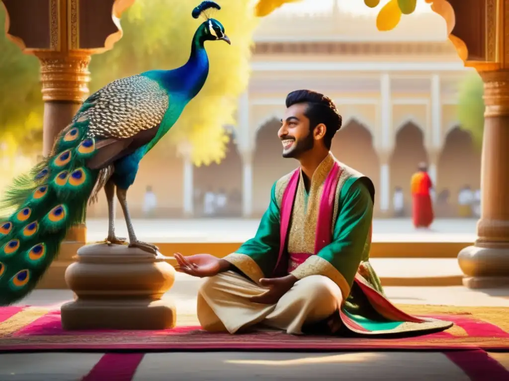 En la lujosa biografía de Harun alRashid en 'Las Mil y Una Noches', el joven príncipe juega rodeado de pavos reales y exuberantes jardines