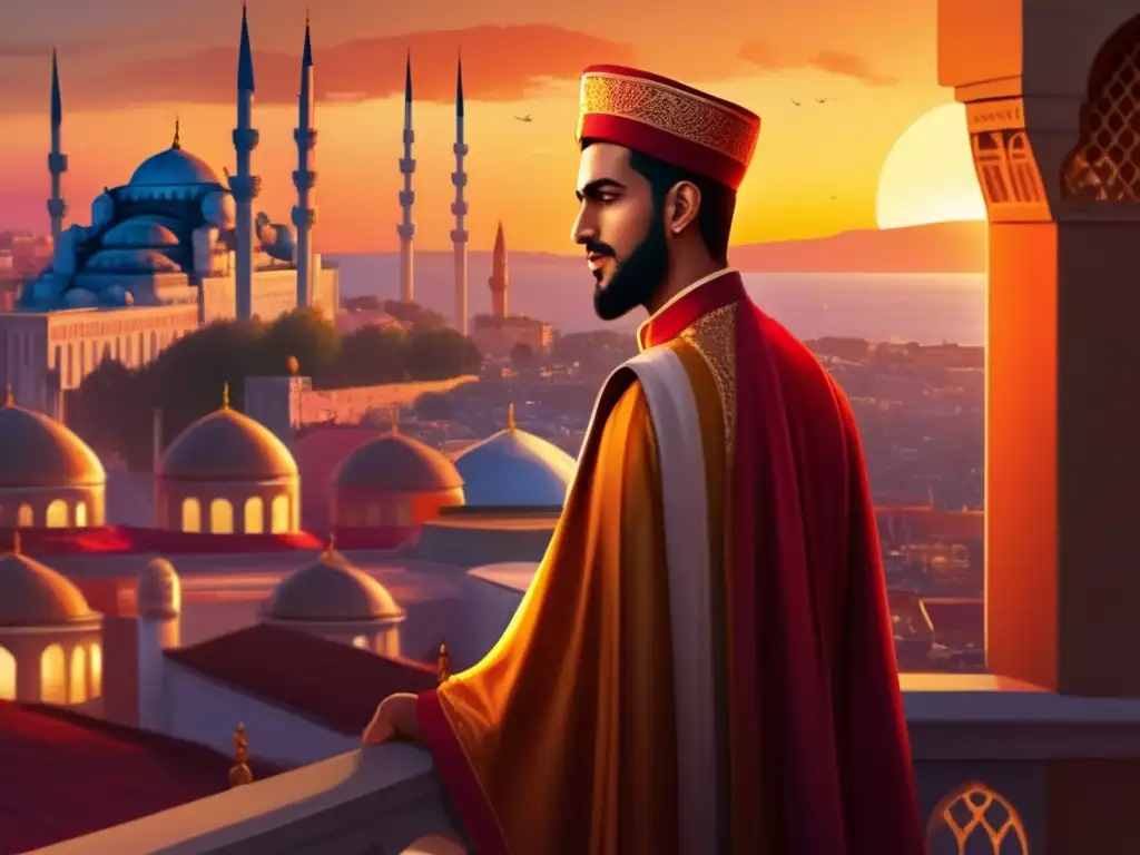 Desde su balcón, Suleiman el Magnífico contempla la majestuosa Estambul al atardecer