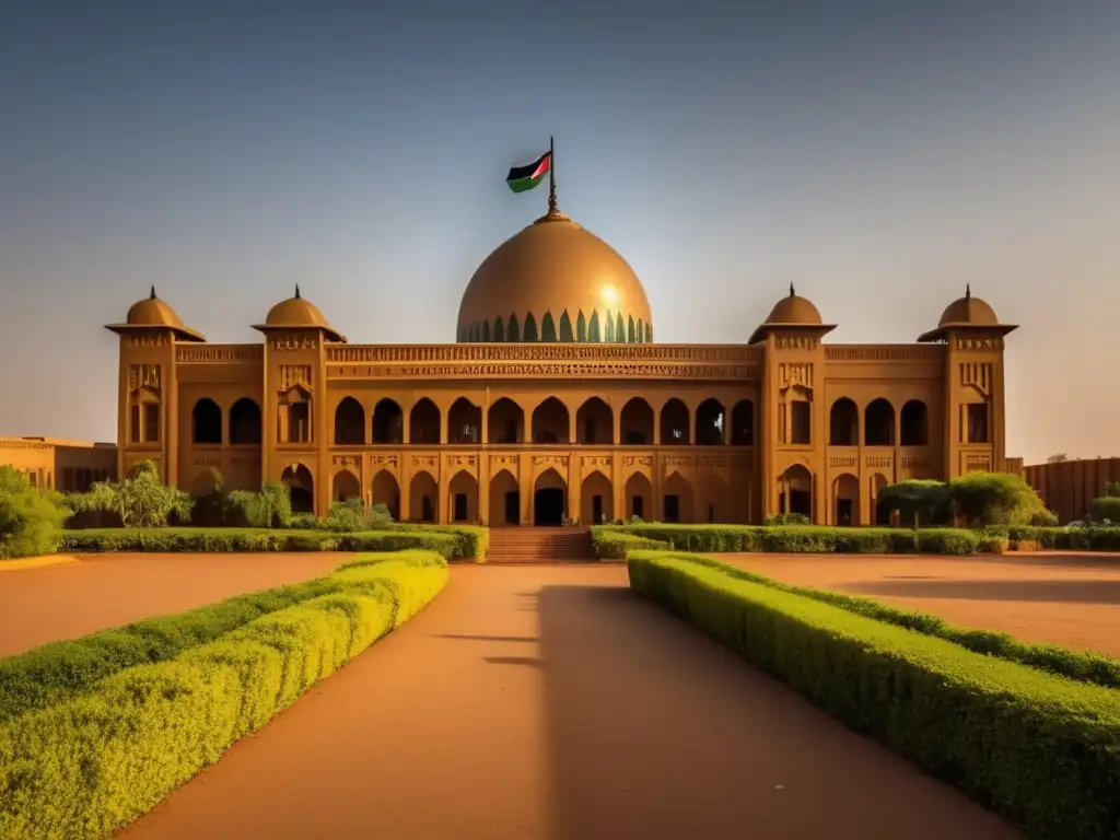 La majestuosidad del palacio presidencial sudanés en Jartum, con sus detalles arquitectónicos, refleja el poder y la caída de Omar al-Bashir en Sudán