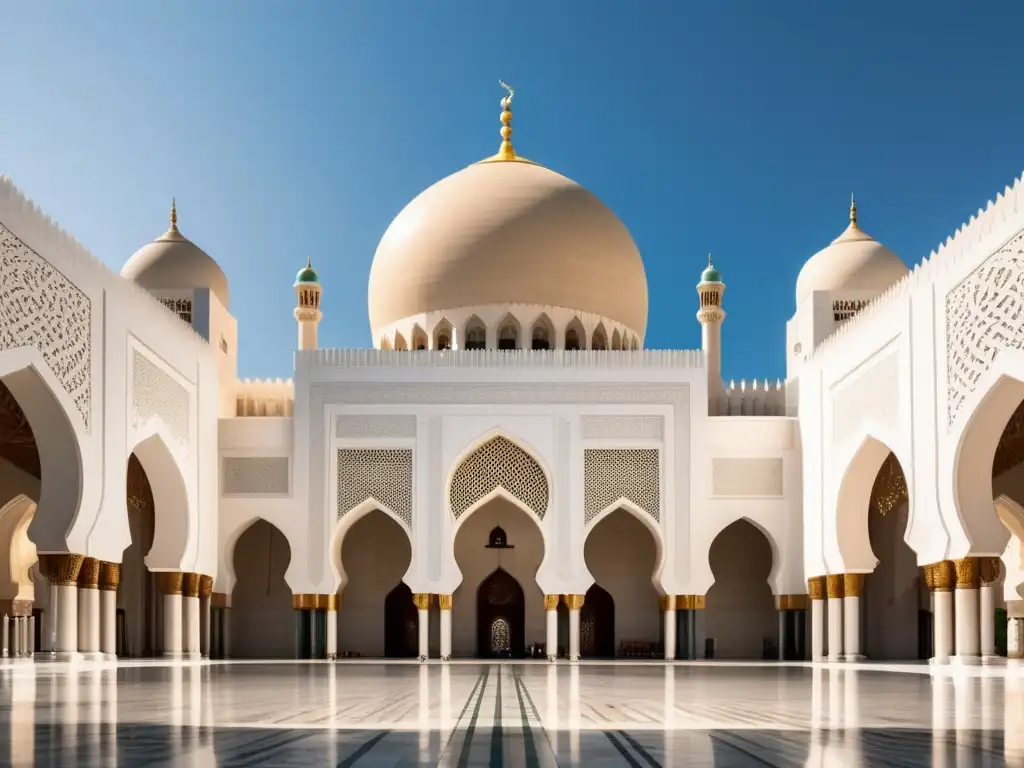 Un majestuoso atardecer en la Gran Mezquita del Sultán Qaboos bin Said al Said en Omán