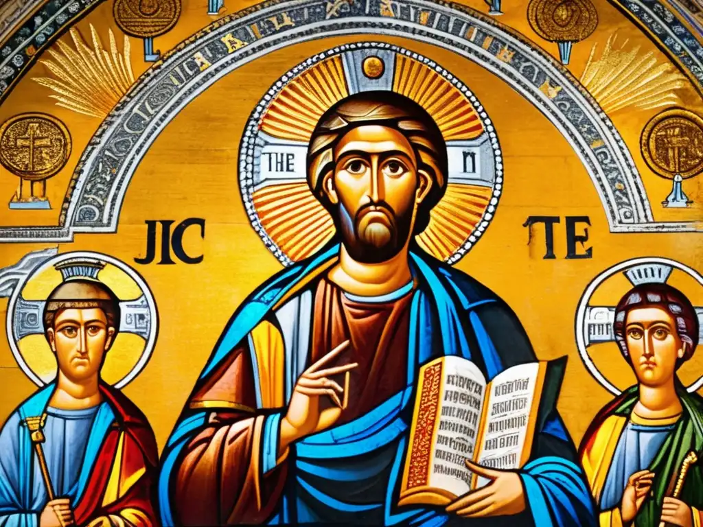 Un majestuoso mosaico en la Hagia Sophia muestra la coronación de Constantino, simbolizando la unificación del imperio bajo el cristianismo