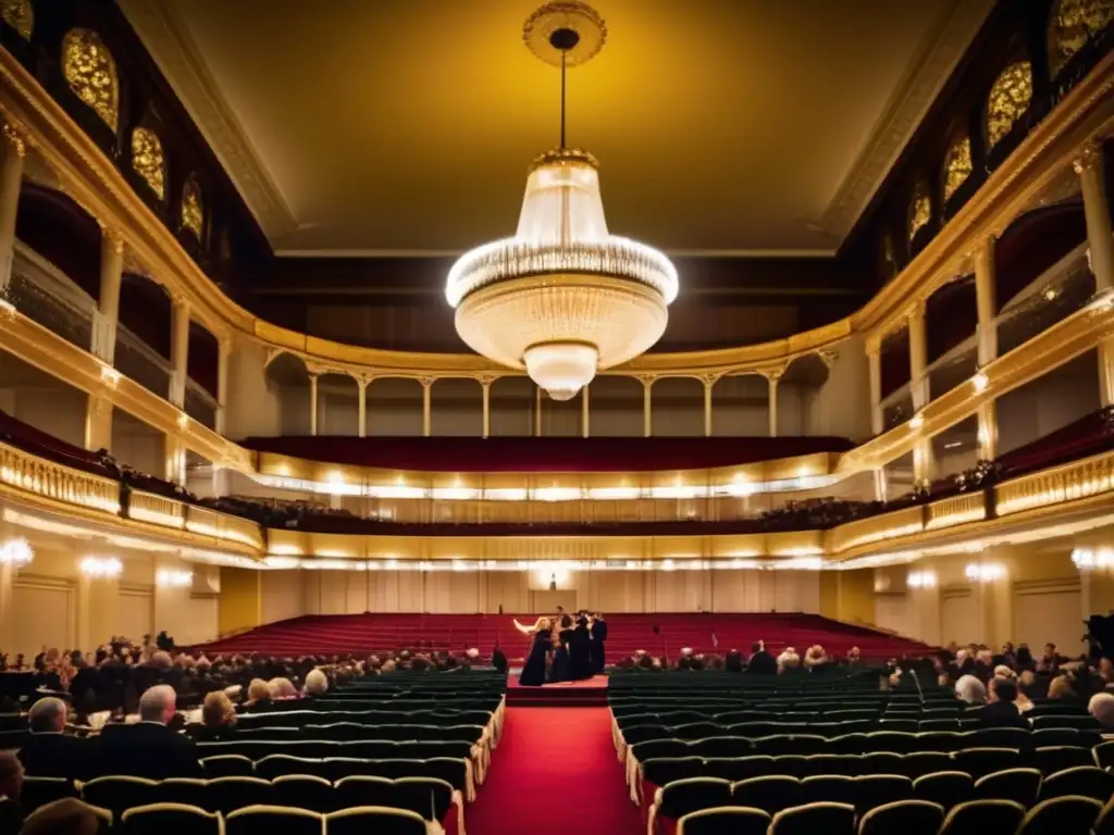 En un majestuoso salón de conciertos, la familia Strauss lega su música clásica en un ambiente de opulencia y belleza atemporal