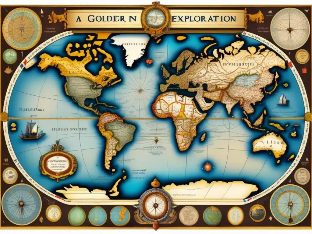 Un mapa detallado del siglo XVII muestra las rutas de exploradores del Siglo de Oro, fusionando la exploración histórica con la tecnología moderna