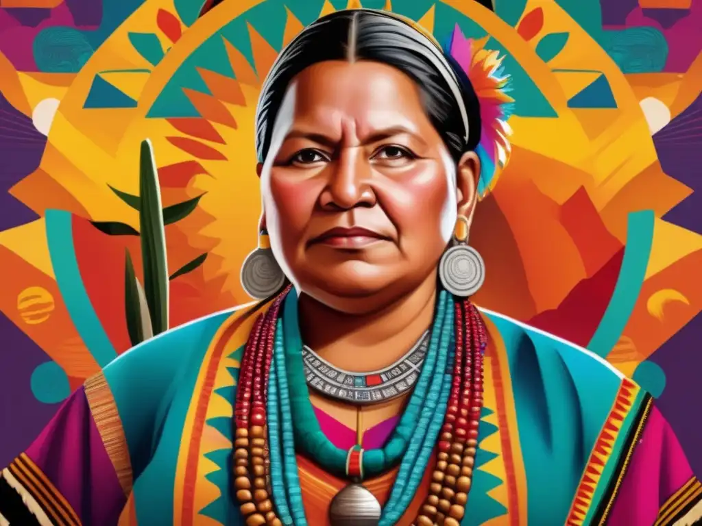 Rigoberta Menchú en pintura digital destaca su lucha por los derechos indígenas
