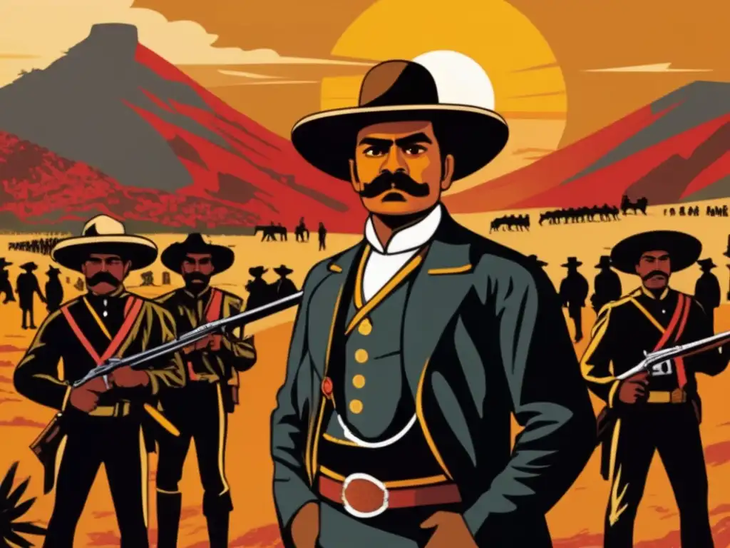 Emiliano Zapata lidera la Revolución Mexicana con determinación en el campo