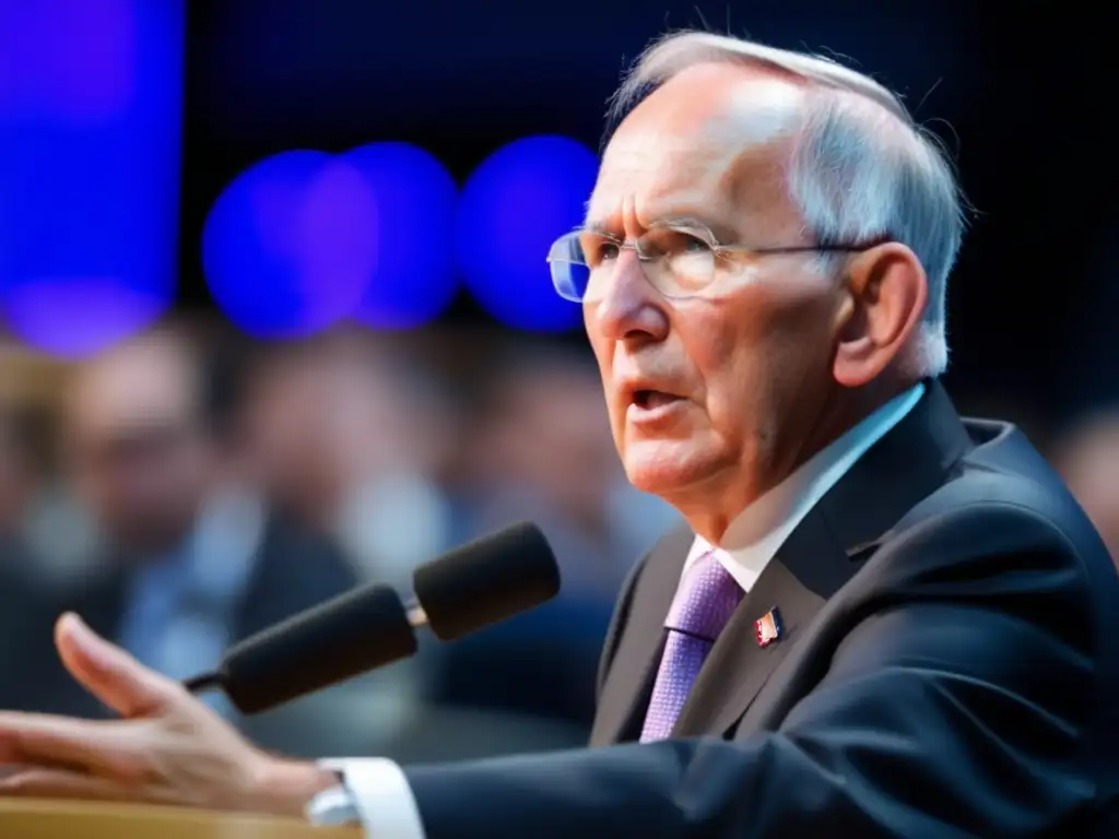 El ministro Wolfgang Schäuble aborda la crisis de deuda europea en el Parlamento, reflejando determinación y seriedad