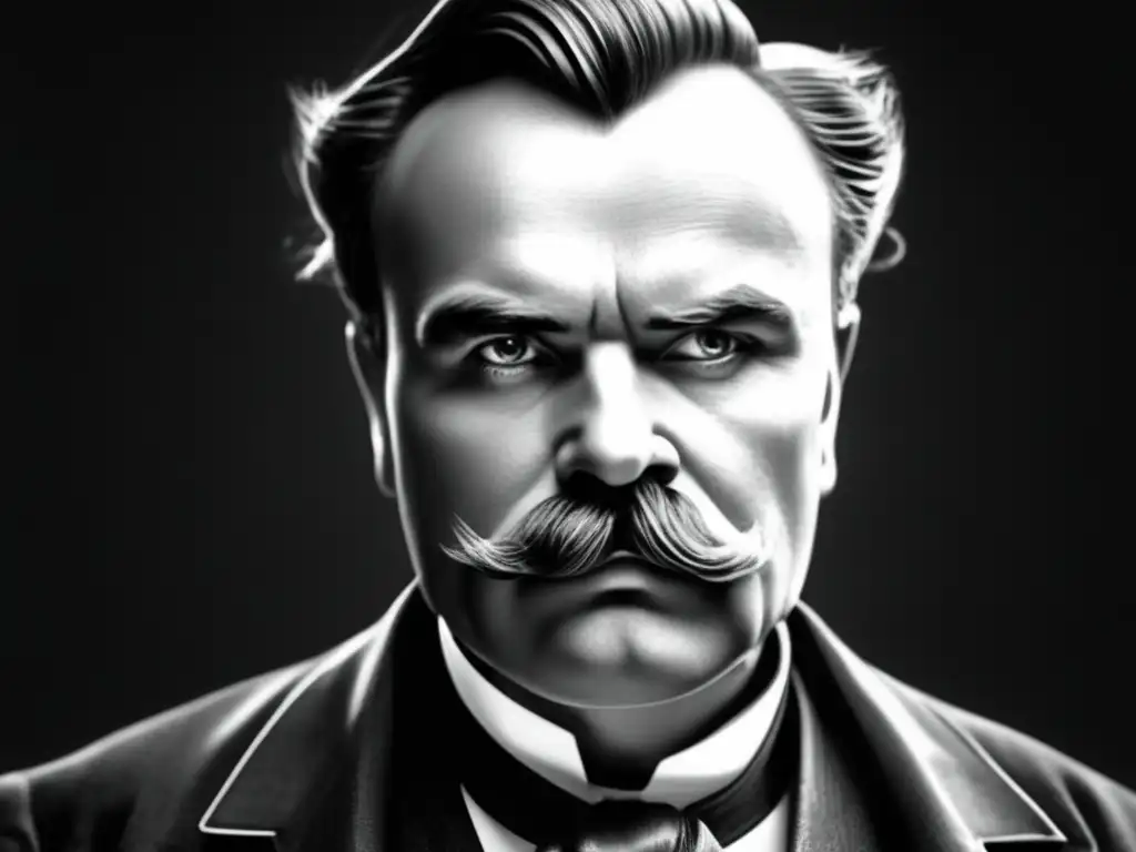 La mirada intensa de Friedrich Nietzsche transmite el significado de la voluntad de poder