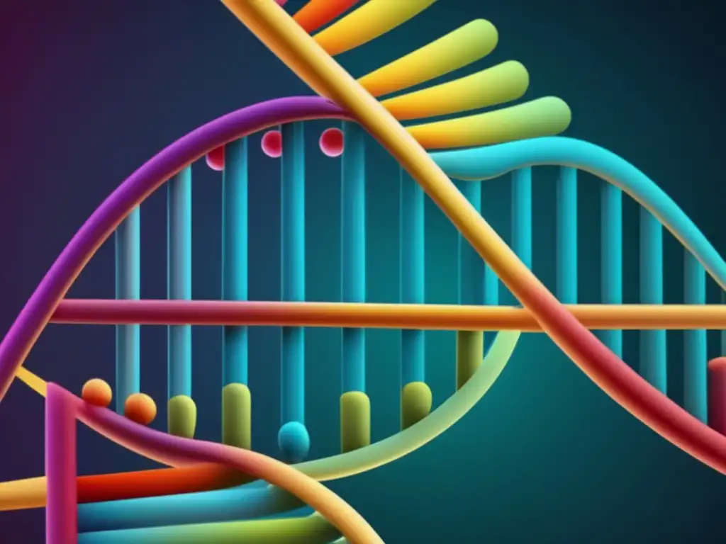 Una representación gráfica moderna y detallada de la estructura del ADN, con un enfoque en la icónica Foto 51 de Rosalind Franklin