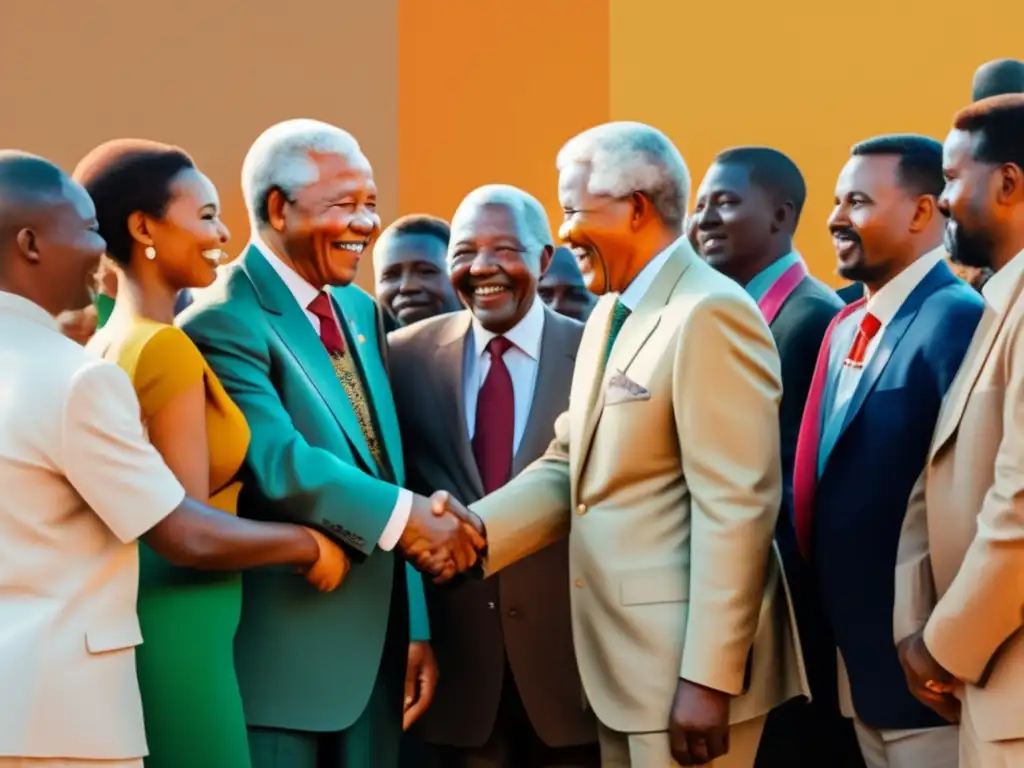 Un momento histórico de reconciliación: Nelson Mandela y F