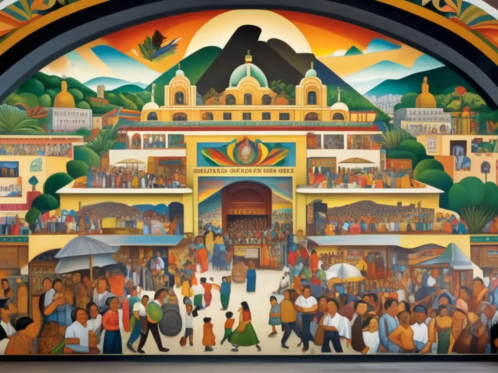 Un mural impactante de Diego Rivera, reflejando su arte comprometido y vibrante estilo en las calles de la Ciudad de México