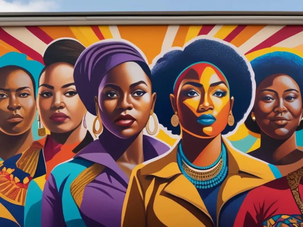 Un mural impactante que representa la lucha social y política a través de su vibrante y diversa composición