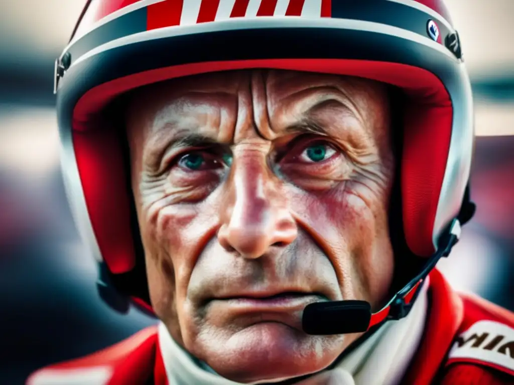 Niki Lauda muestra superación en su mirada de determinación y fuerza, listo para regresar a la pista tras la tragedia