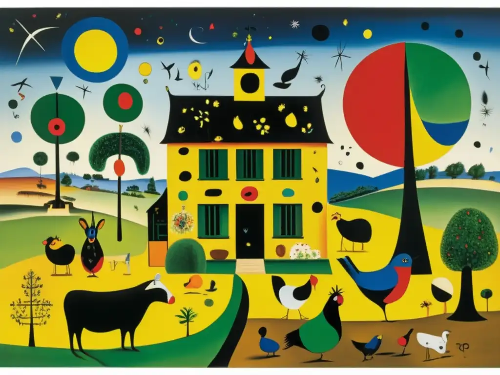 Una obra maestra de Joan Miró, 'La Granja', muestra un laberinto artístico de colores vibrantes y elementos surrealistas