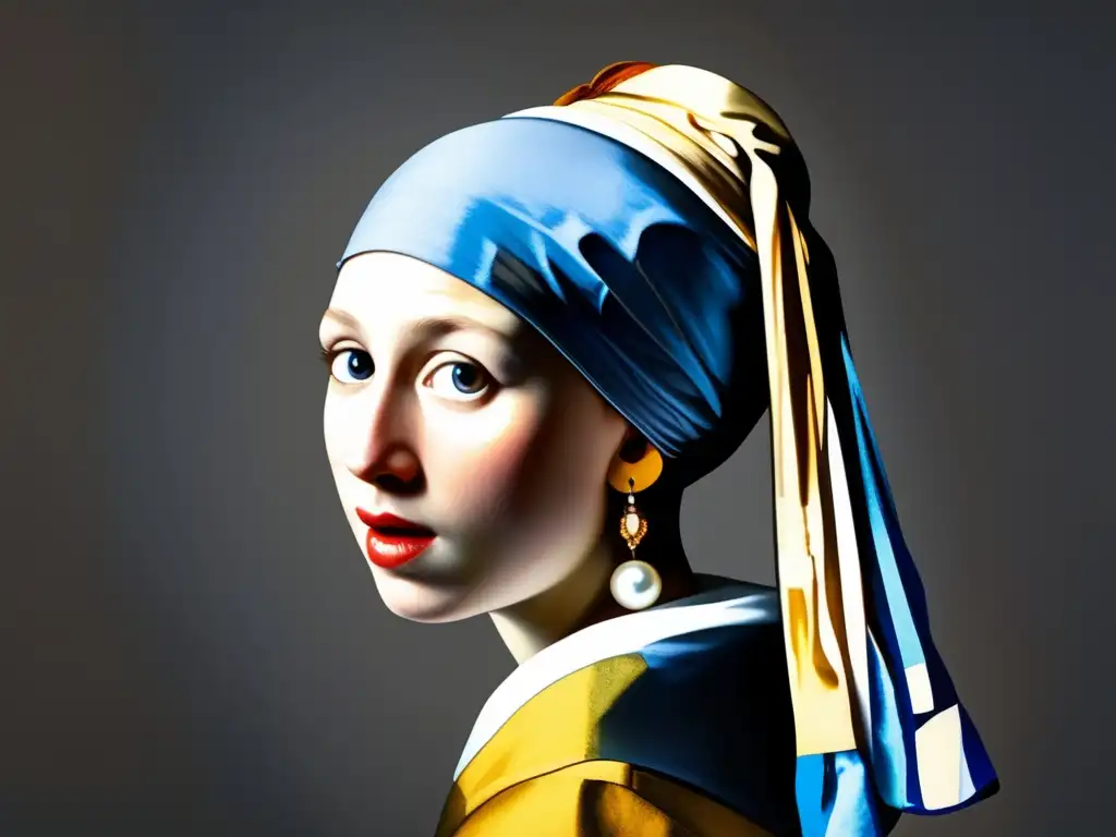 Una obra maestra del maestro barroco holandés Johannes Vermeer, 'La joven de la perla', revela su enigmática expresión y los detalles intrincados de su arete de perla