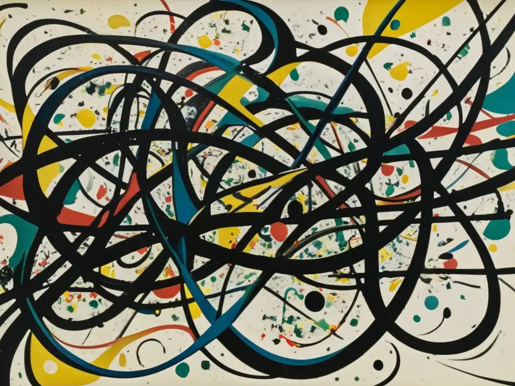 Una obra maestra vibrante que captura la Revolución del Expresionismo Abstracto de Jackson Pollock