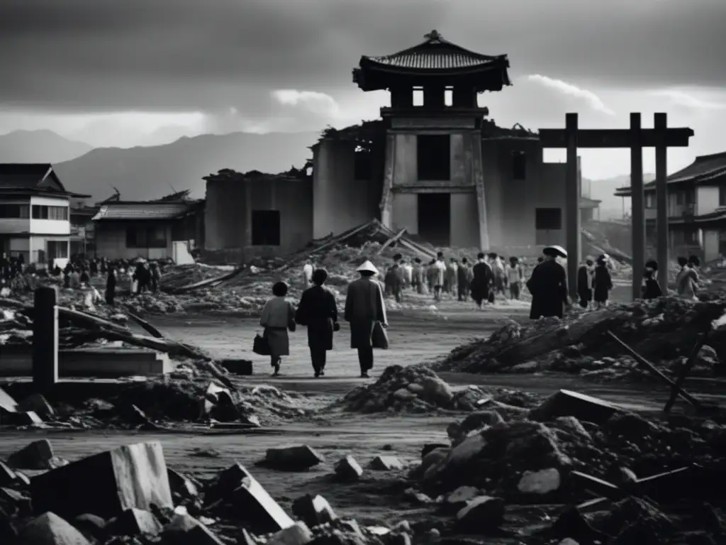 Un paisaje desolador muestra la devastación tras el bombardeo de Hiroshima