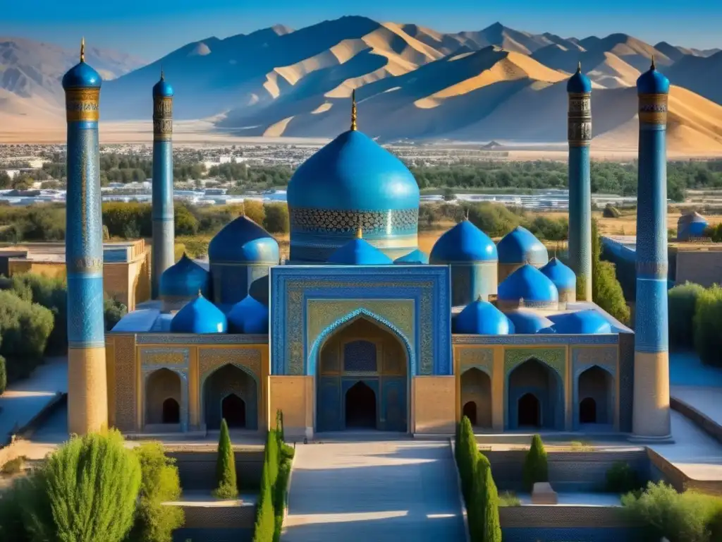Un paisaje épico de la antigua ciudad de Samarcanda, en el corazón del Imperio Mongol de Timur