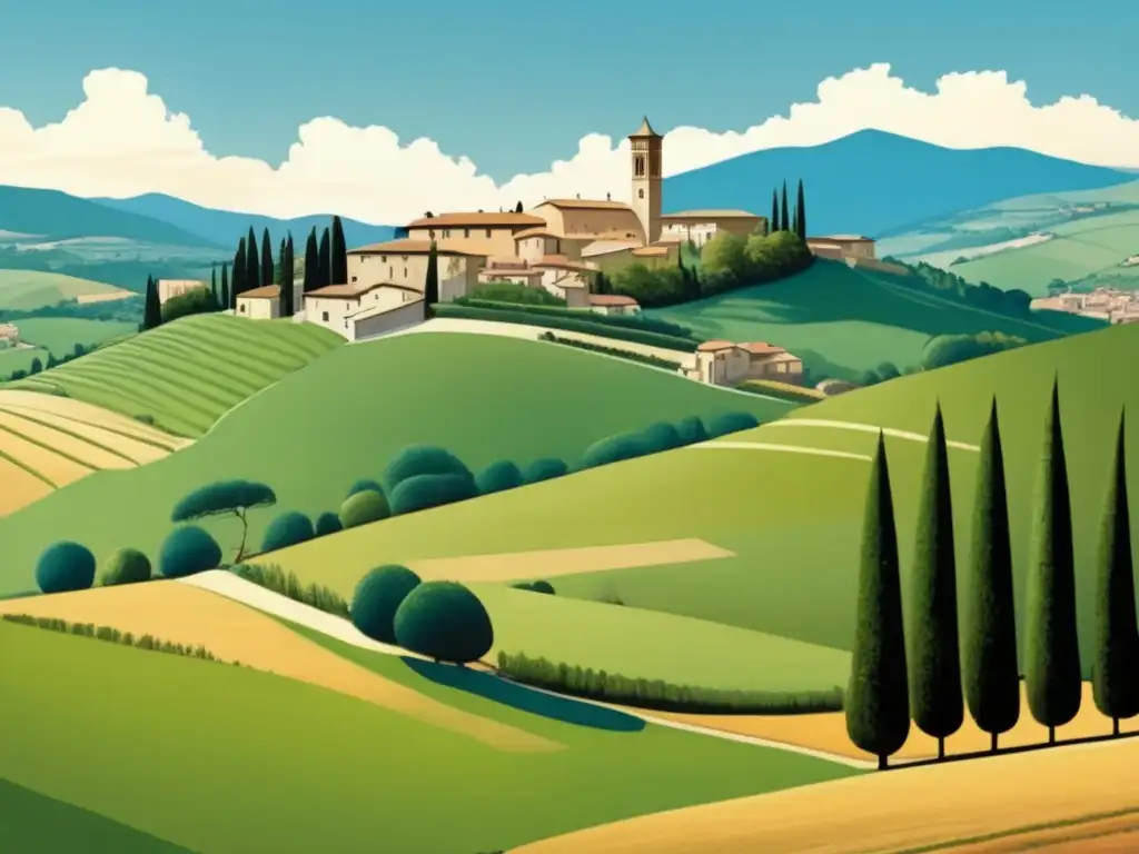 Un pintoresco paisaje renacentista en Borgo San Sepolcro, Italia, la ciudad natal de Piero della Francesca