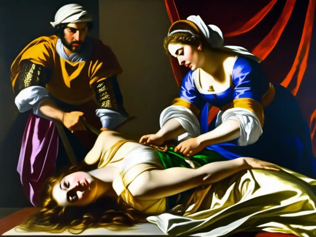 La pintura de Artemisia Gentileschi muestra a Judith decapitando a Holofernes con intensidad barroca y perspectiva femenina