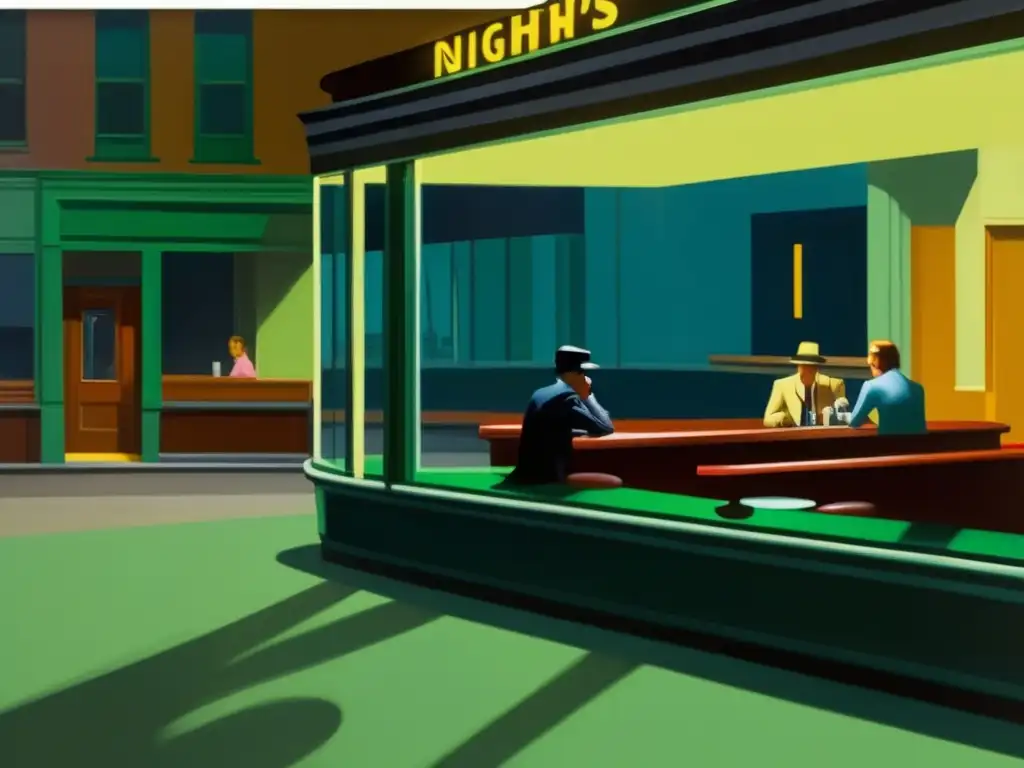 Una pintura icónica de Edward Hopper que retrata la soledad en un diner nocturno