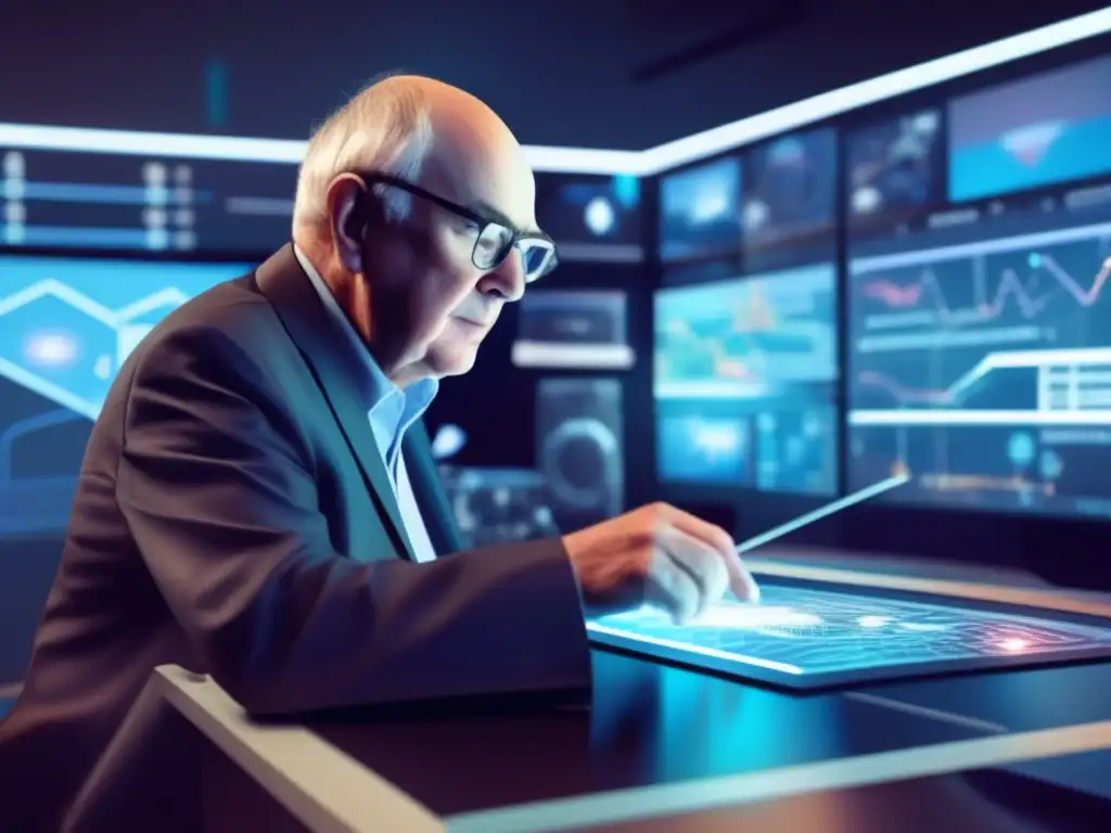 Ivan Sutherland, pionero visionario, interactúa con tecnología puntera en realidad aumentada