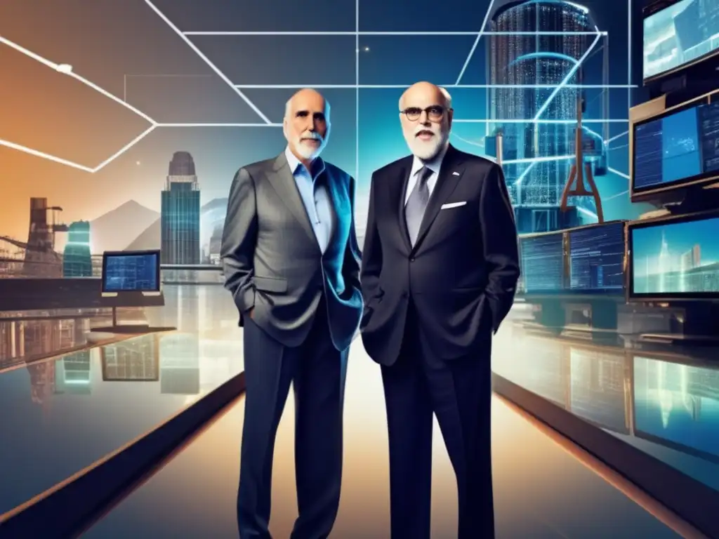 Dos pioneros de internet, Vint Cerf y Bob Kahn, observan su legado entre infraestructura tecnológica
