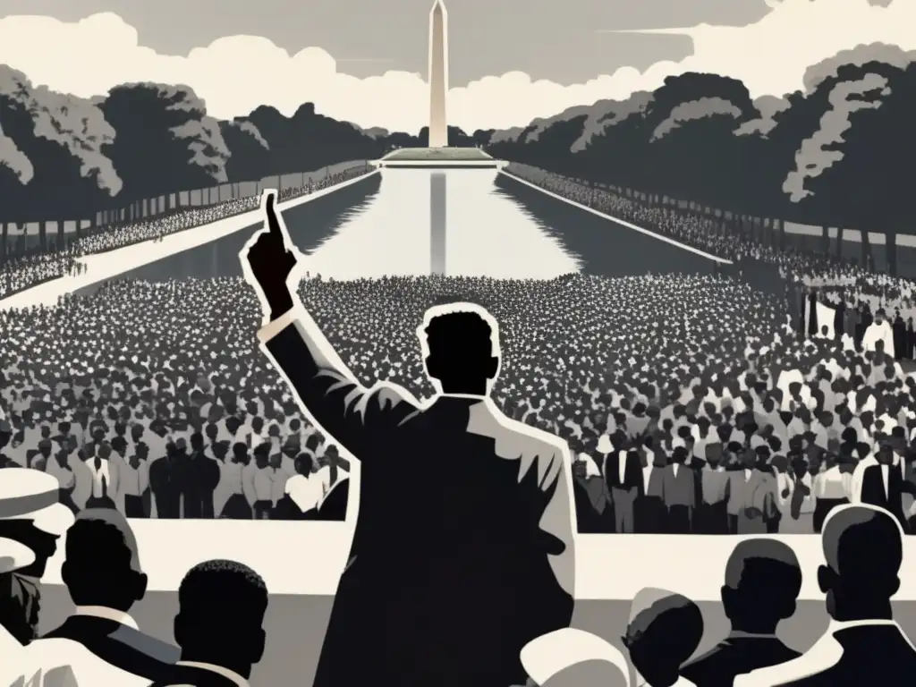 Una poderosa imagen de Bayard Rustin en el Monumento a Lincoln, liderando la Marcha por los Derechos Civiles