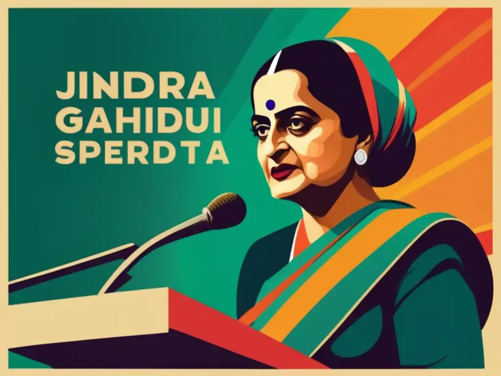 Indira Gandhi lidera una poderosa multitud en India