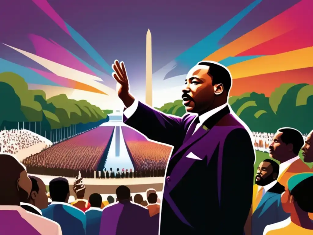Un poderoso mural digital muestra a Martin Luther King Jr